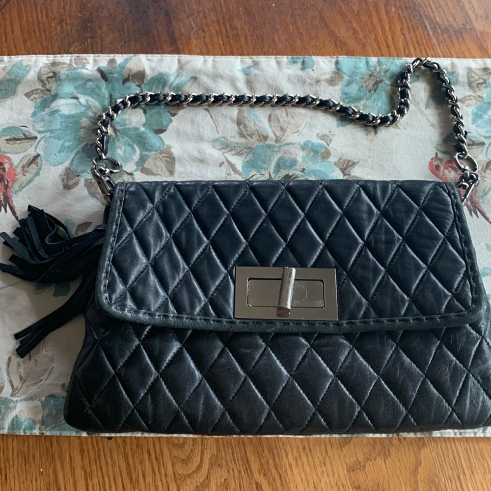 Carla Mancini Quilted Leather Shoulder Bag